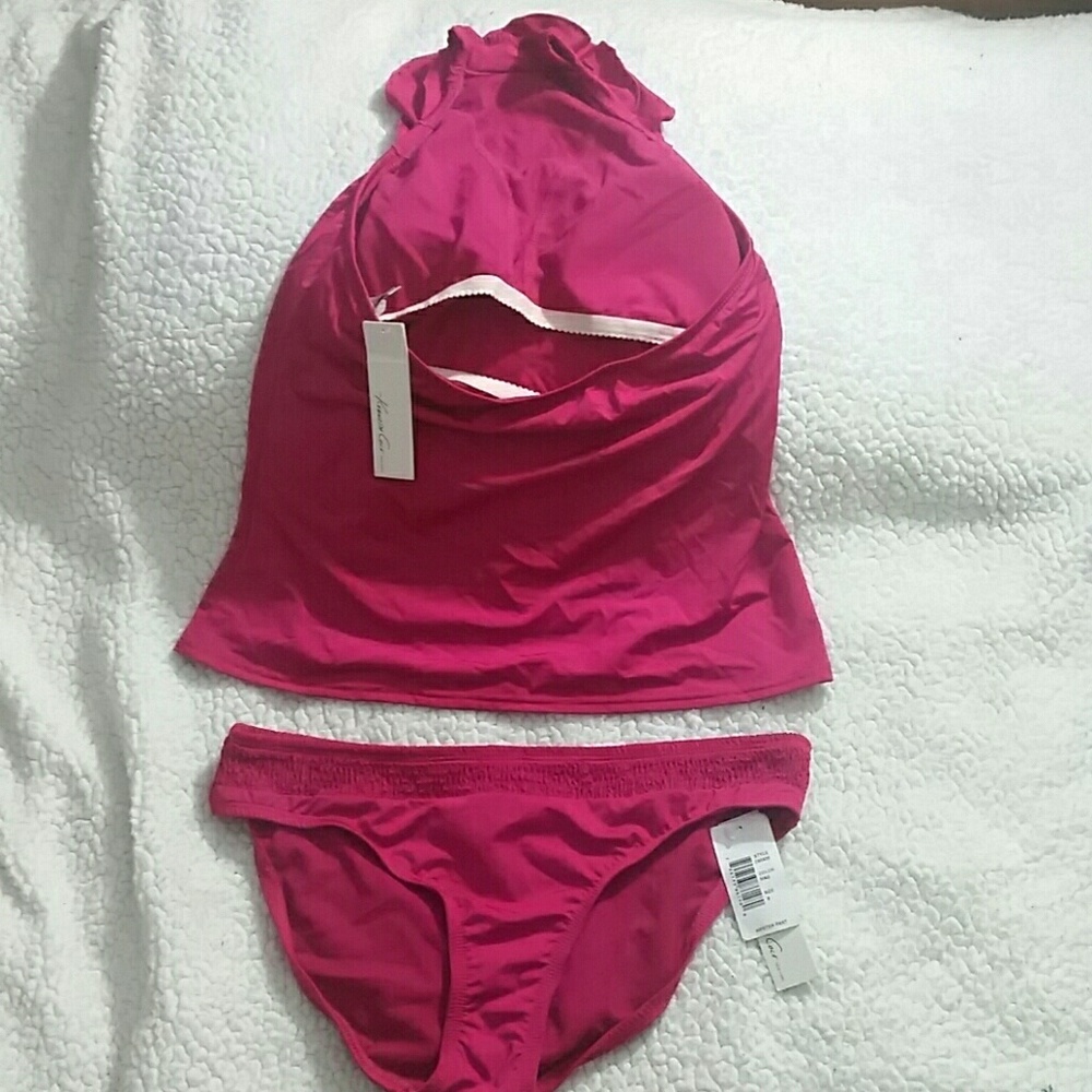 Kenneth Cole New York tankini 2piece bathing suit - Picture 2 of 6